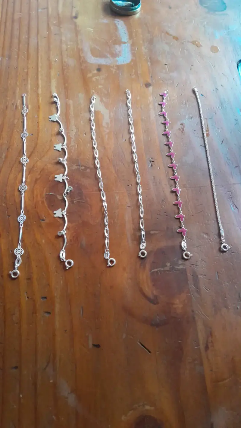 Set de pulseras de plata