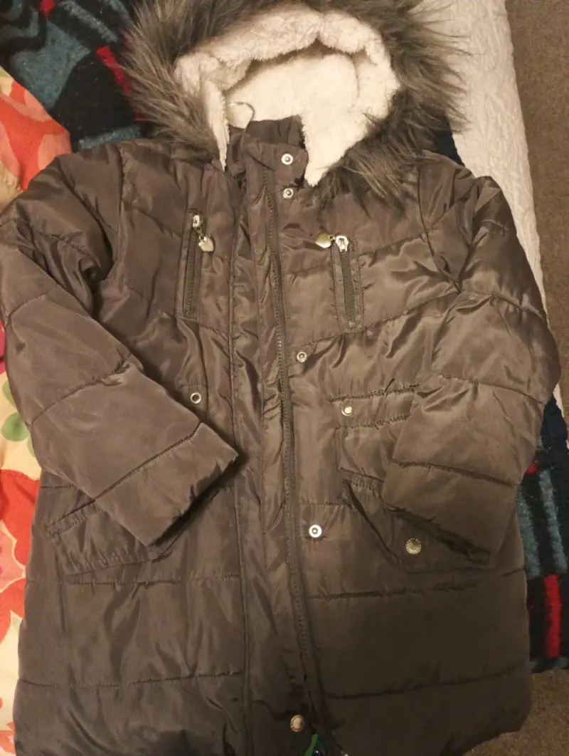 Parka marrón con capucha, con chiporro - 2