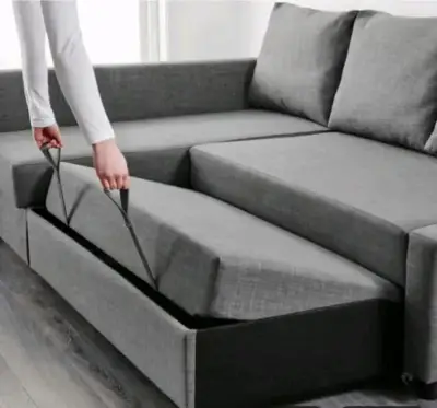 Sofá cama seccional azul gris - miniatura 5