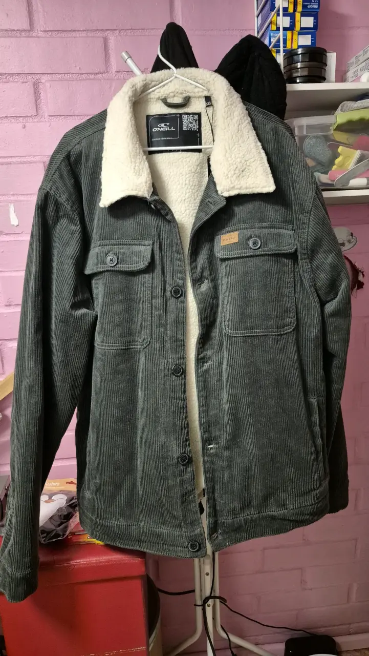 Chaqueta verde hombre corderoy
