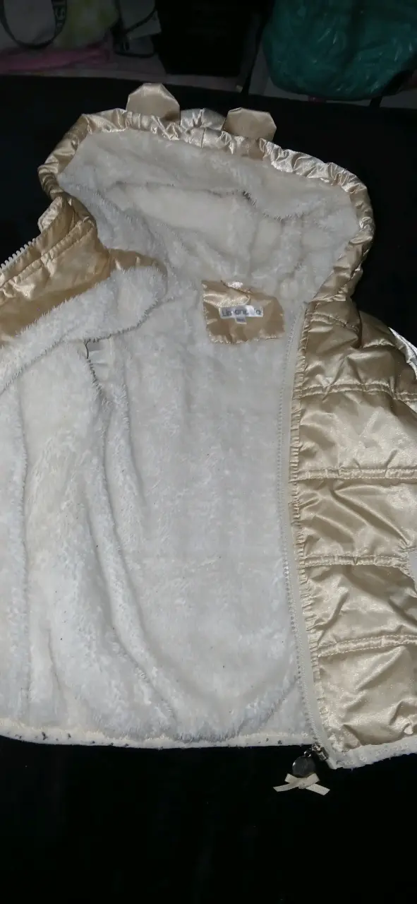 Abrigo dorado bebé con capucha - 2