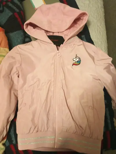 Chaqueta rosa unicornio infantil - miniatura 2