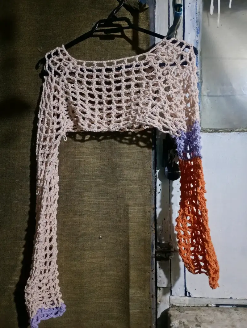 Chaleco tejido a crochet