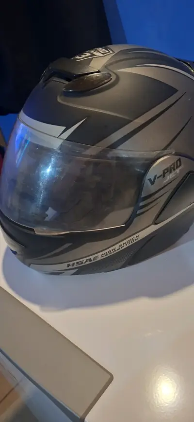 Casco moto V-PRO gris - miniatura 1