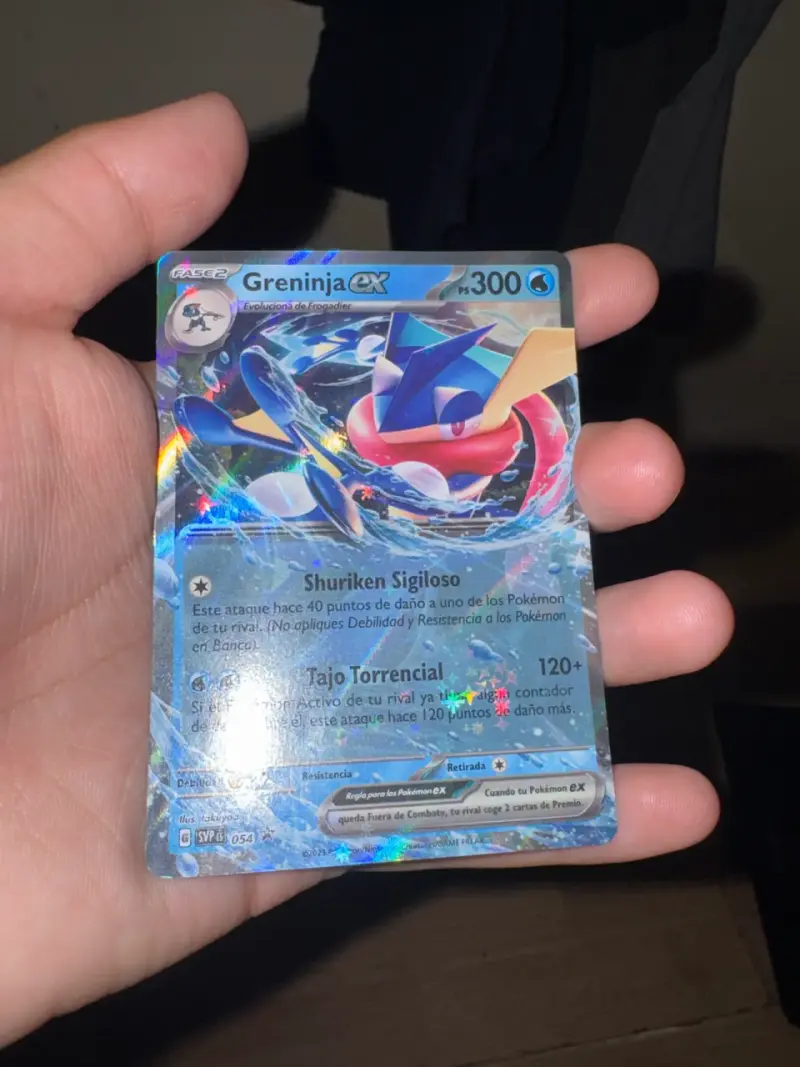 Tarjeta Charizard ex holográfica y greninja - 2