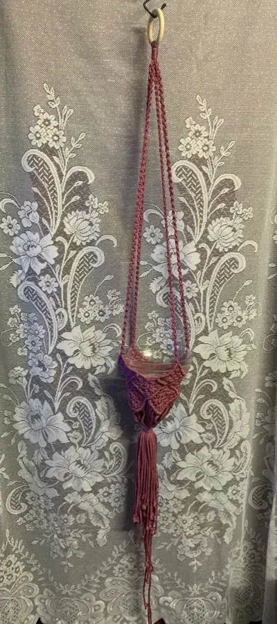Colgador macramé blanco - miniatura 5
