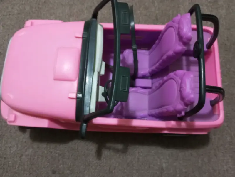 Jeep barbie original de juguete rosa - 4