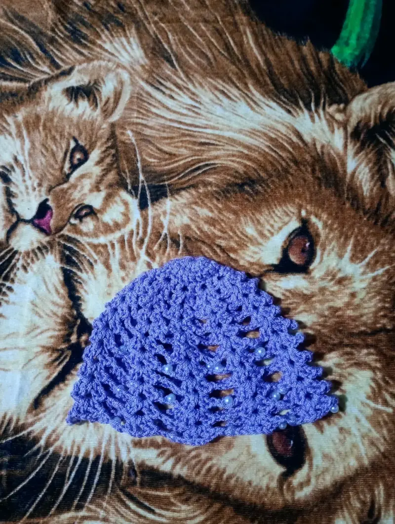 Gorro tejido morado