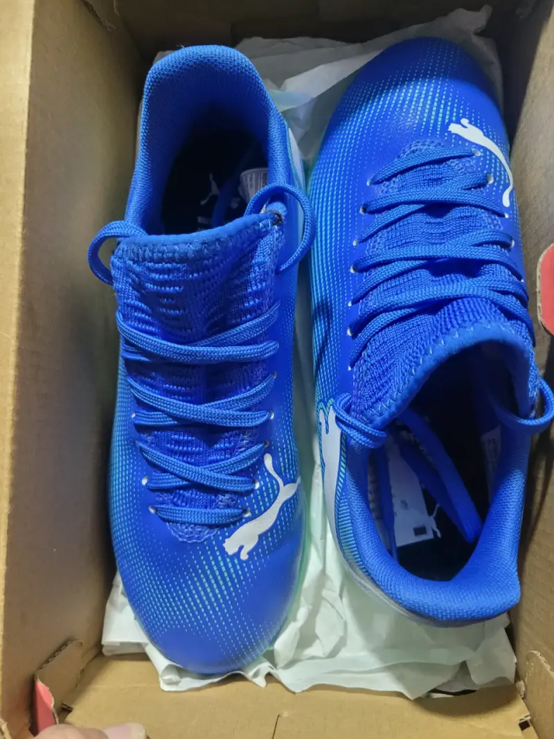 Zapatillas baby futbol azules Puma nro 33