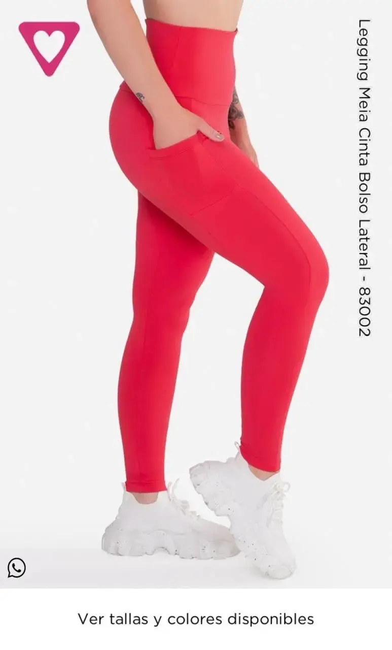 Leggings meia cinta bolso lateral - 3