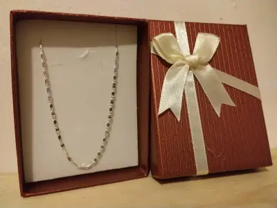 Collar de plata 925 con caja de regalo - miniatura 1