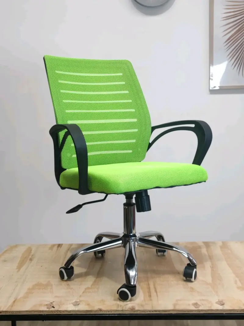 Silla de oficina azul ergonómica - 2