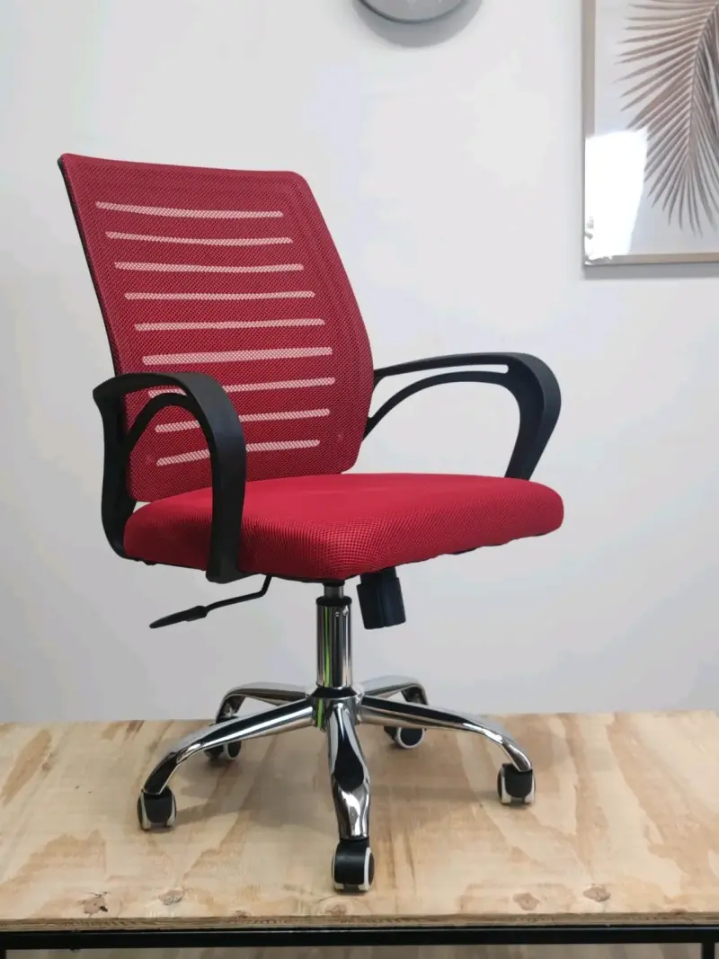 Silla de oficina azul ergonómica - 3