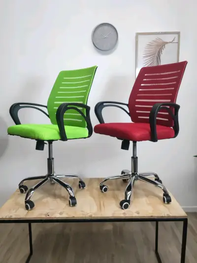 Silla de oficina azul ergonómica - miniatura 5