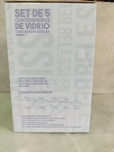 Set de 5 contenedores de vidrio - miniatura 1
