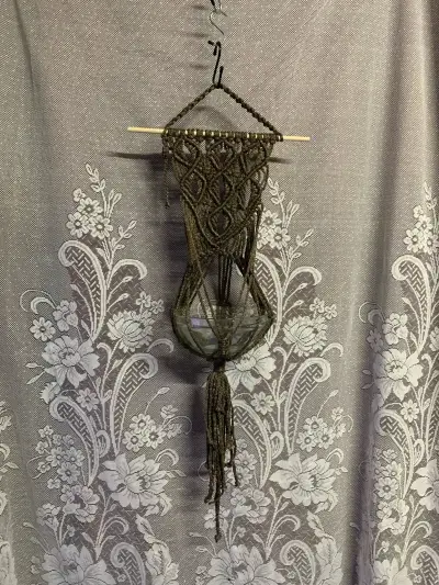 Colgador macramé blanco - miniatura 5