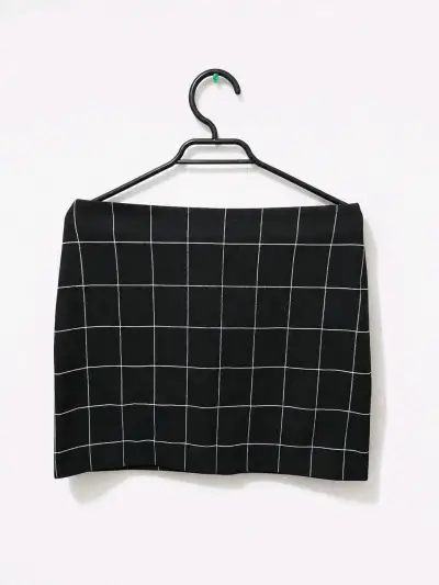 Falda cuadrillé negro H&M - miniatura 1