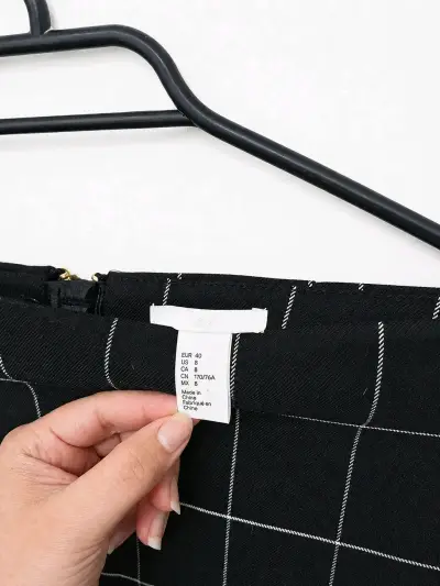 Falda cuadrillé negro H&M - miniatura 2