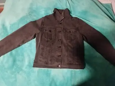 Chaqueta de mezclilla negra y camisa Diadora - miniatura 1
