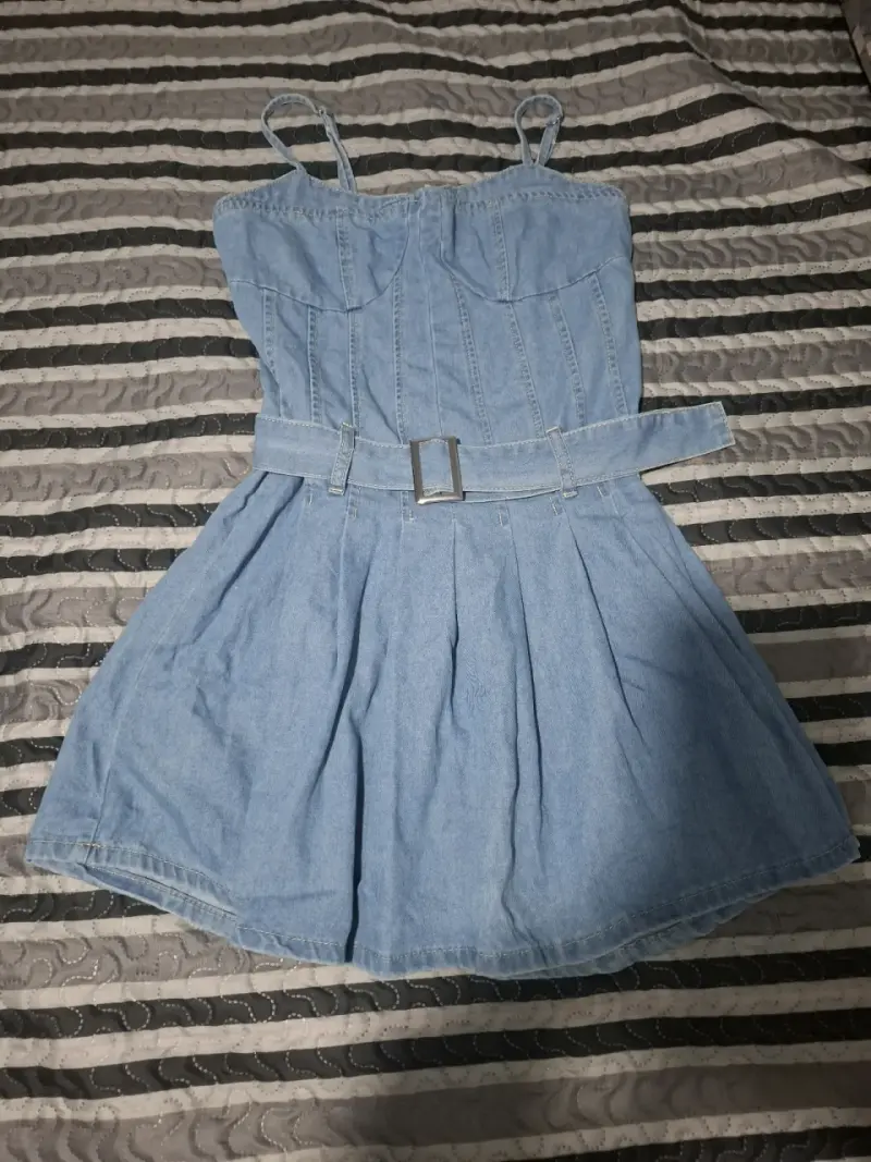Vestido de mezclilla azul - 3