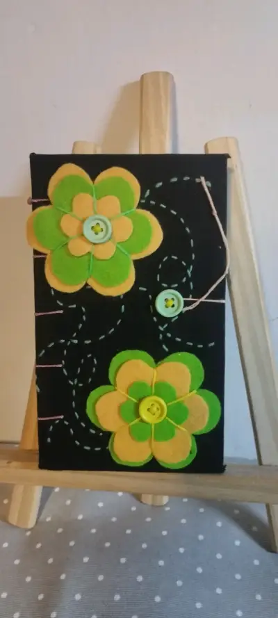 agendas artesanal con flores - miniatura 2