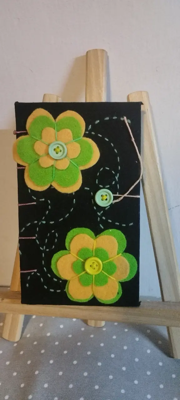 agendas artesanal con flores - 3