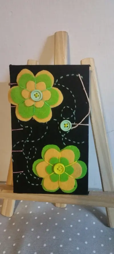 agendas artesanal con flores - miniatura 3