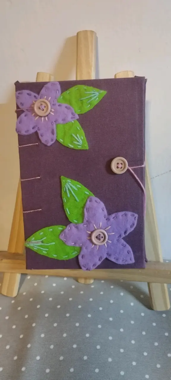 agendas artesanal con flores - 4