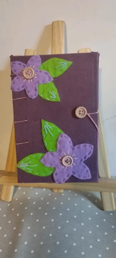 agendas artesanal con flores - miniatura 4