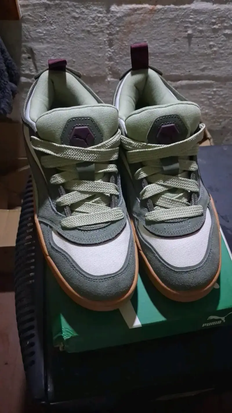 Zapatillas deportivas verdes y grises - 4