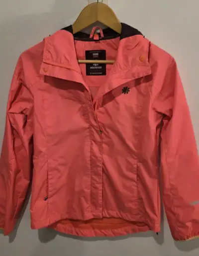 Chaqueta Rosada Coral fluorecente Impermeable - miniatura 2
