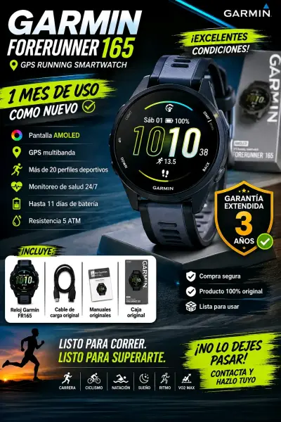 Garmin Forerunner 165 GPS Smartwatch - miniatura 1