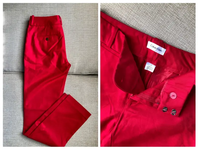 Pantalones rojos Calvin Klein
