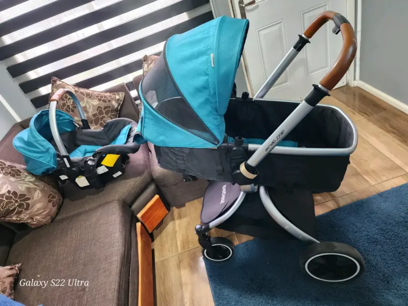 Coche de bebé azul y negro BEBESIT 360° - 4