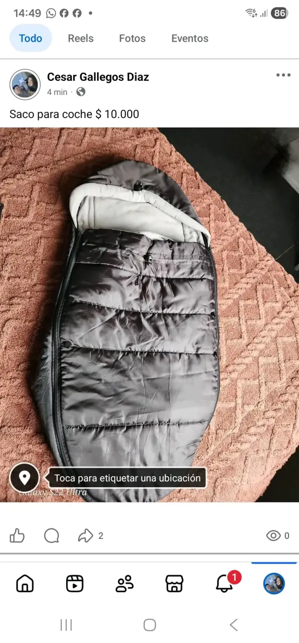 Saco para coche de bebé
