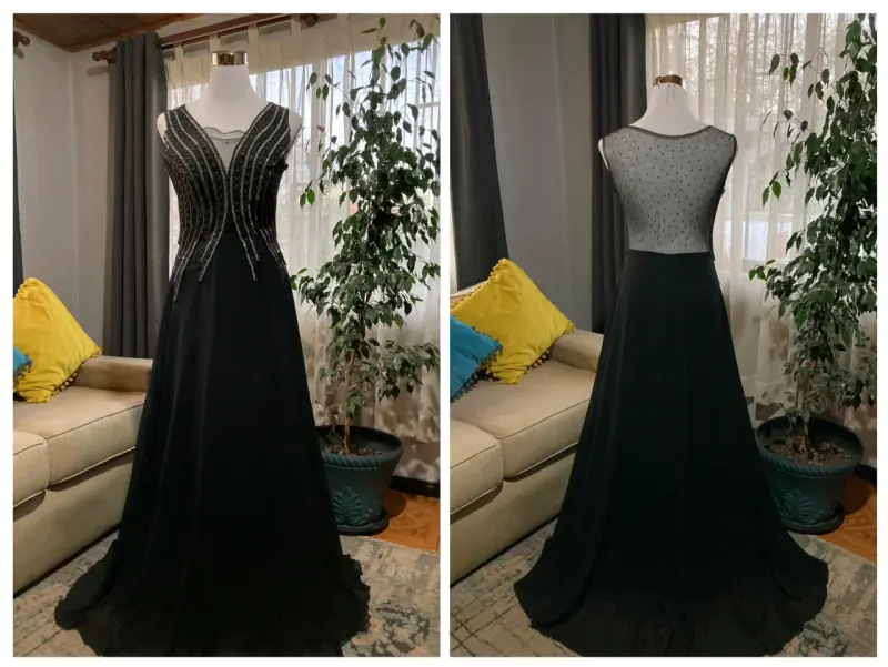 Vestido de fiesta negro. - 2
