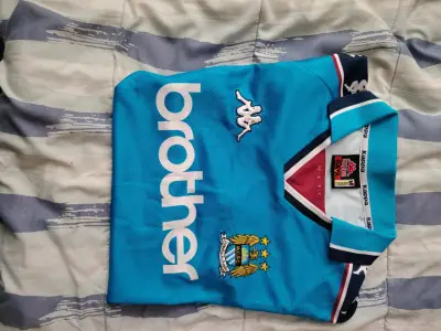 Camiseta retro Kappa Manchester city - miniatura 3