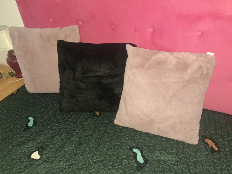 Set de cojines peludos