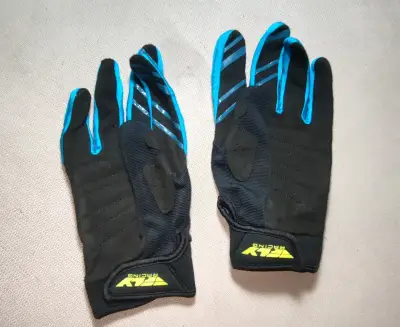 Guantes de ciclismo negro y azul - miniatura 1