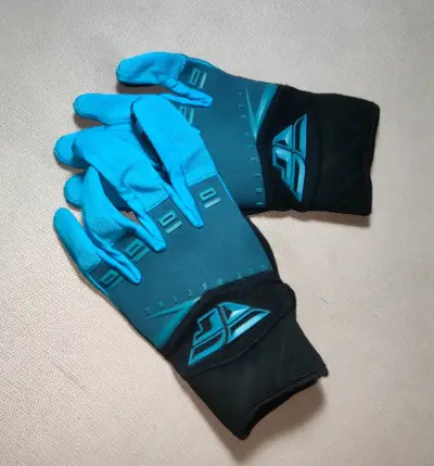 Guantes de ciclismo negro y azul - miniatura 2