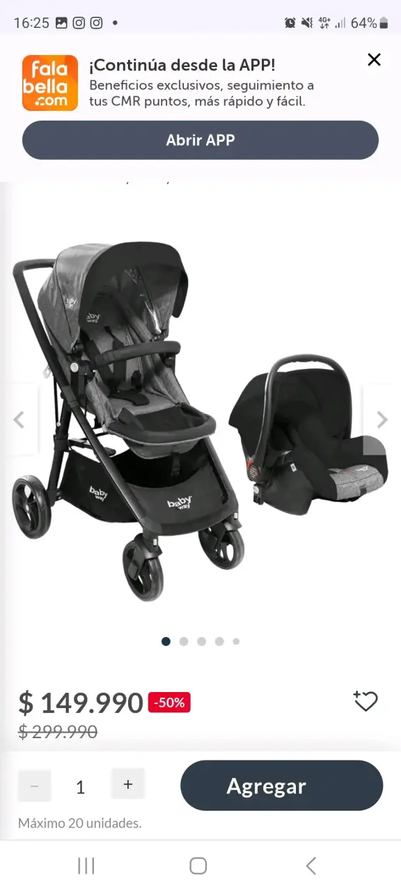 Coche y silla para bebé Baby Way - 1