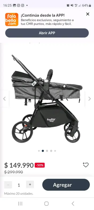 Coche y silla para bebé Baby Way - miniatura 3