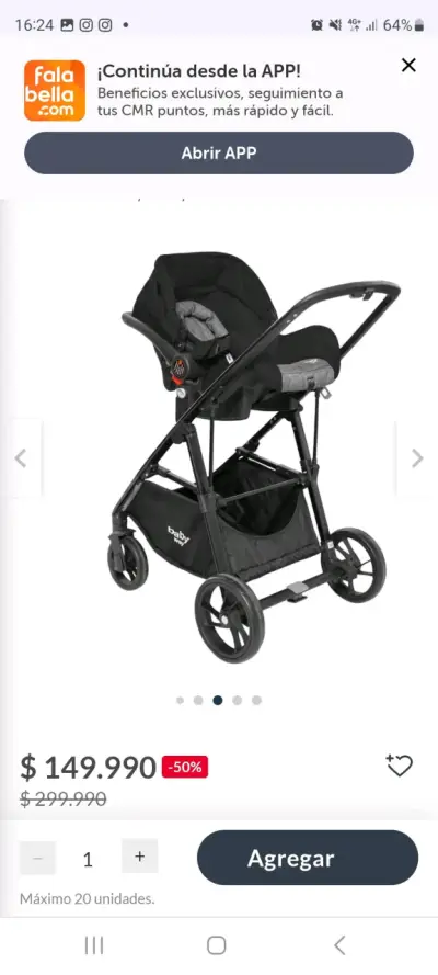 Coche y silla para bebé Baby Way - miniatura 4