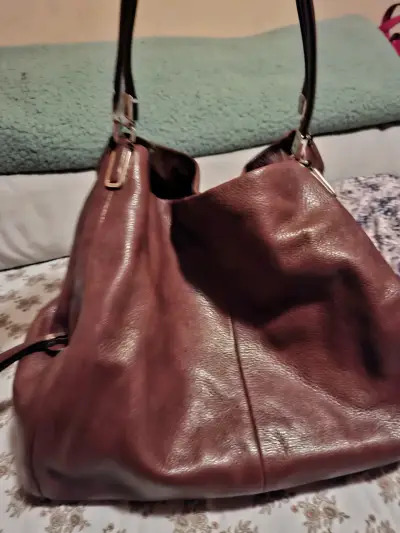 Bolso de mano marrón grande - miniatura 1