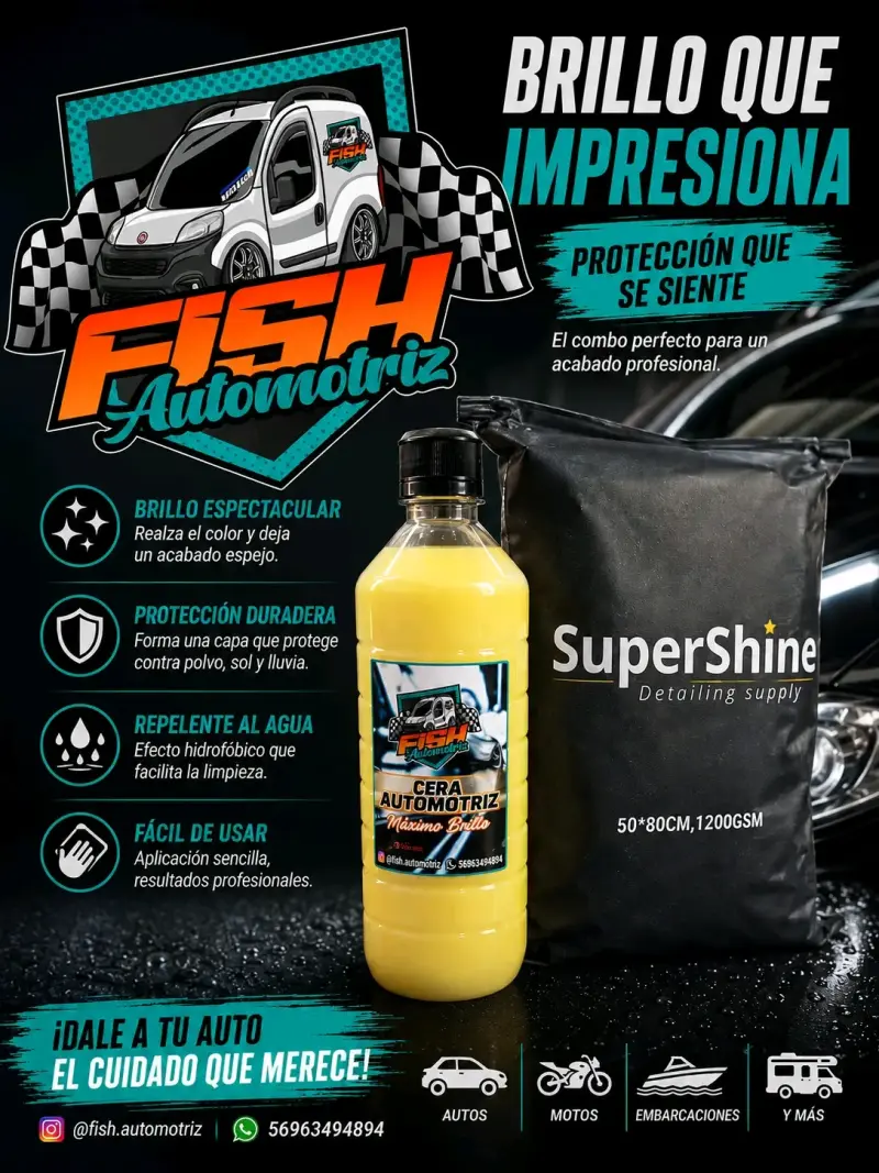 Kit de cuidado automotriz Fish