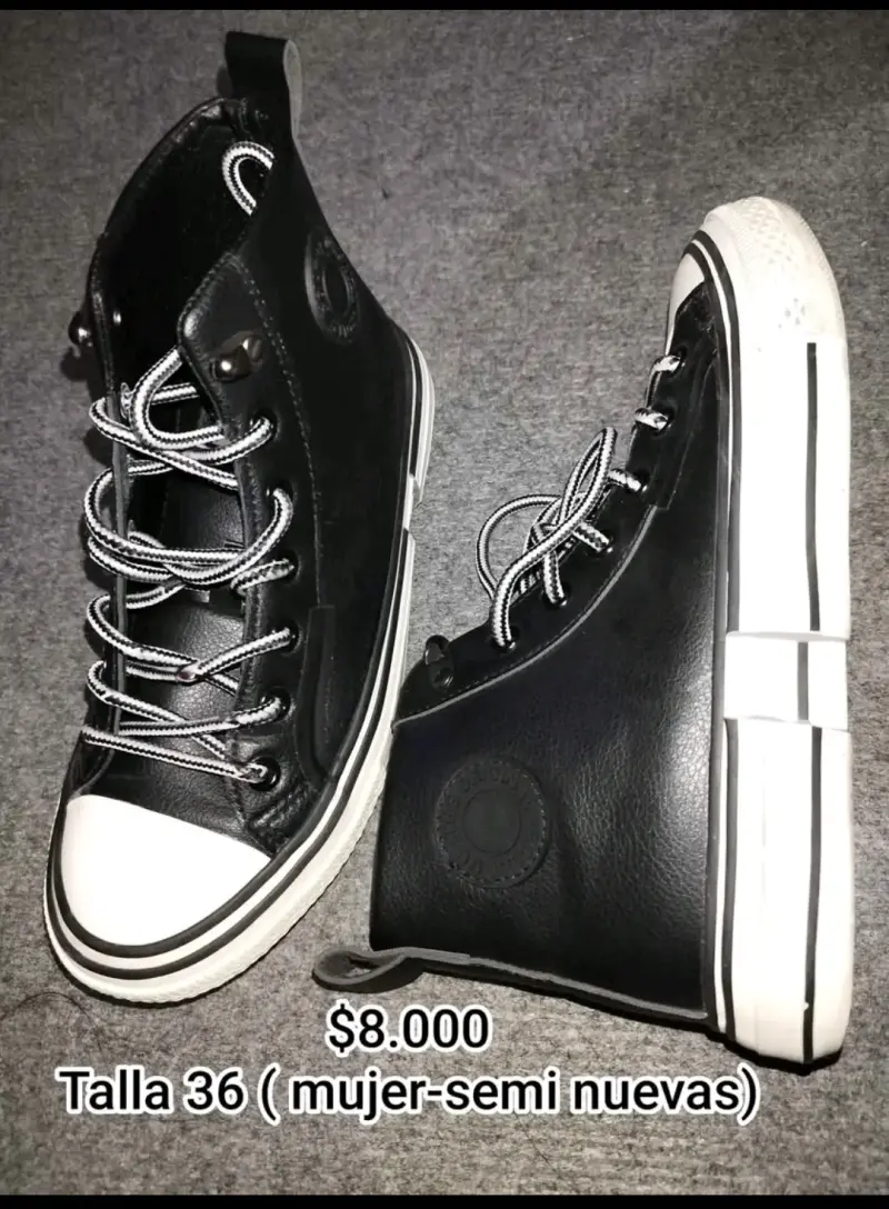 Zapatillas negras semi nuevas talla 36