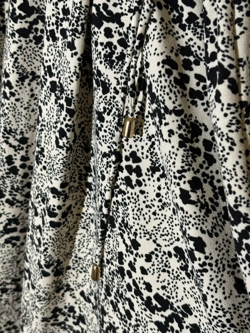 Vestido estampado blanco y negro - 2
