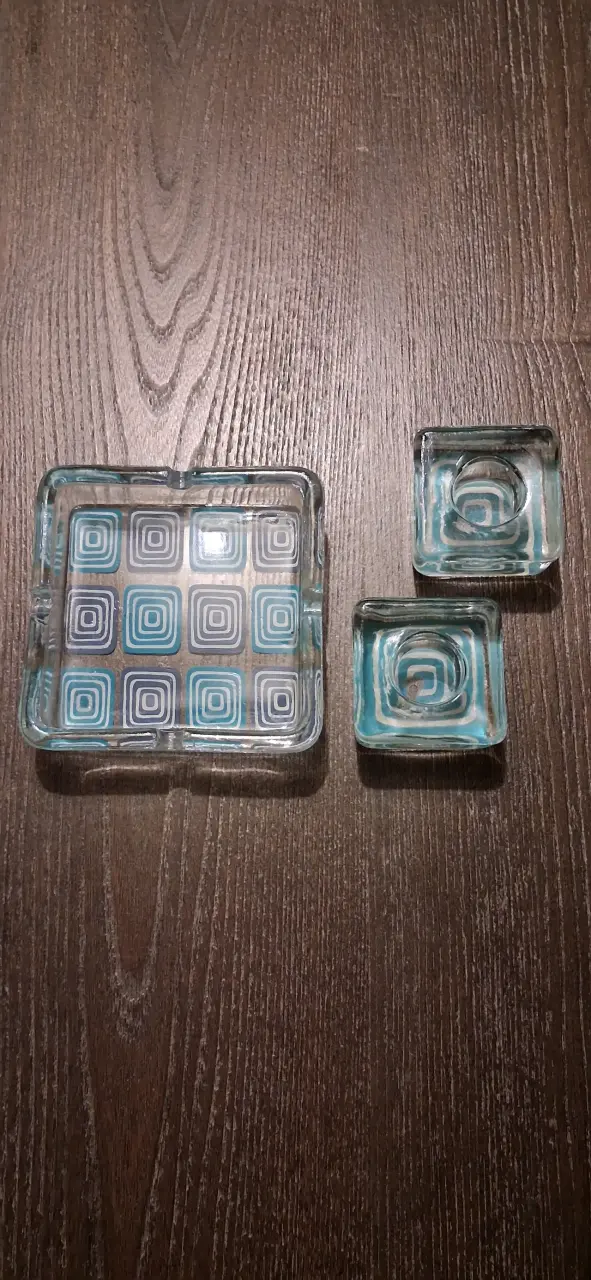 Set de cenicero y porta velas - 1