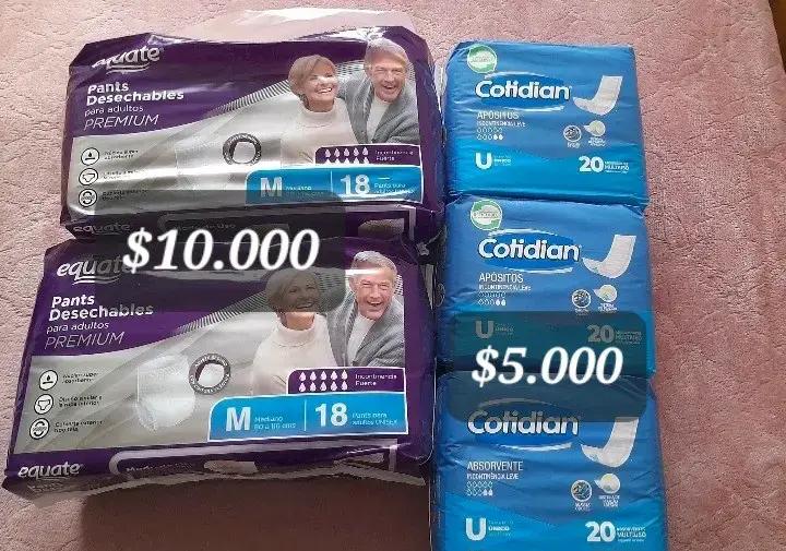 Pants y apósitos desechables para adultos
