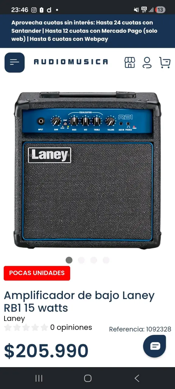 Amplificador Laney RB1 usado - 4